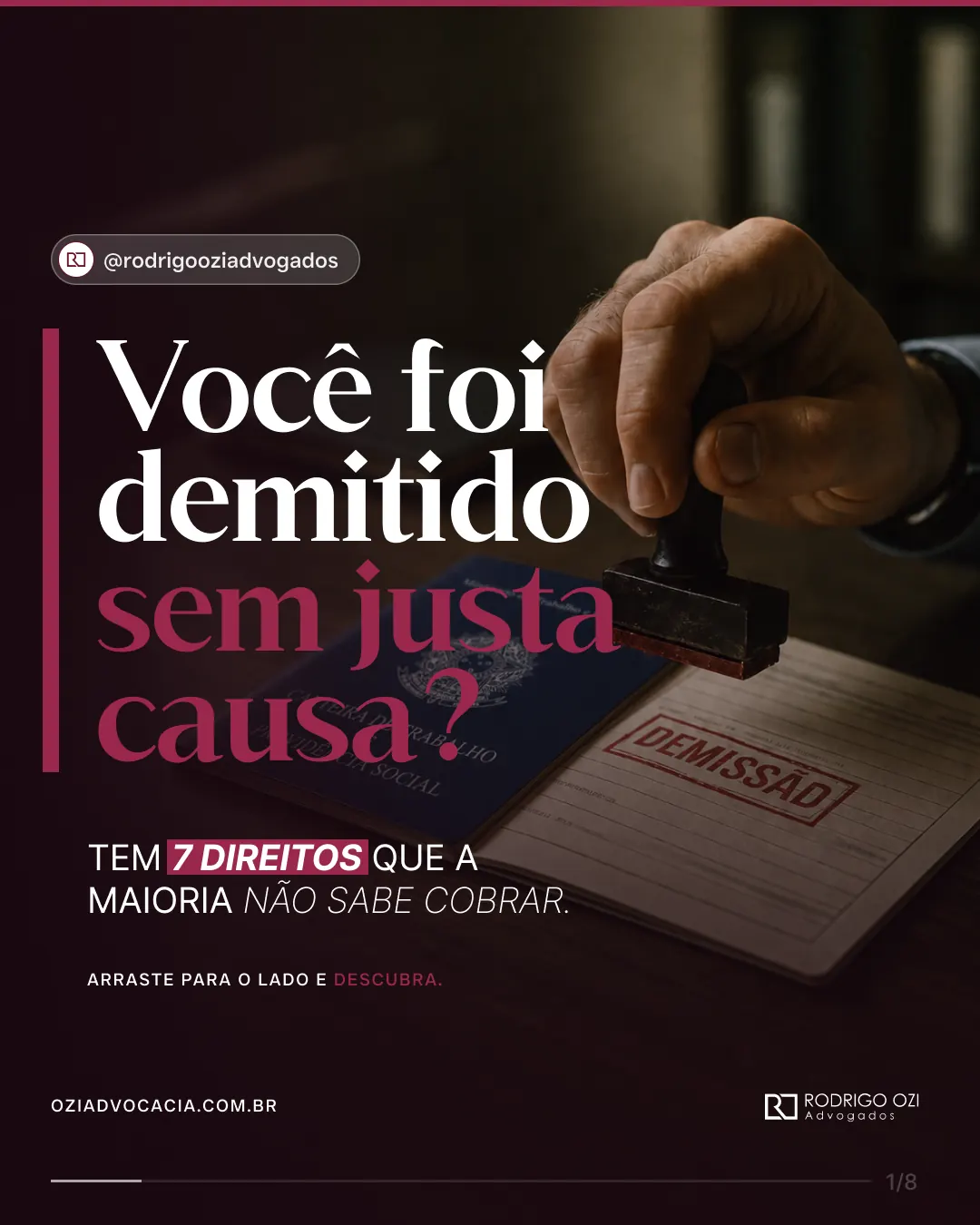 Arte sobre direitos em demissão sem justa causa
